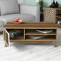 Hanah Home Mesa de Centro Inci - Walnut, Cream